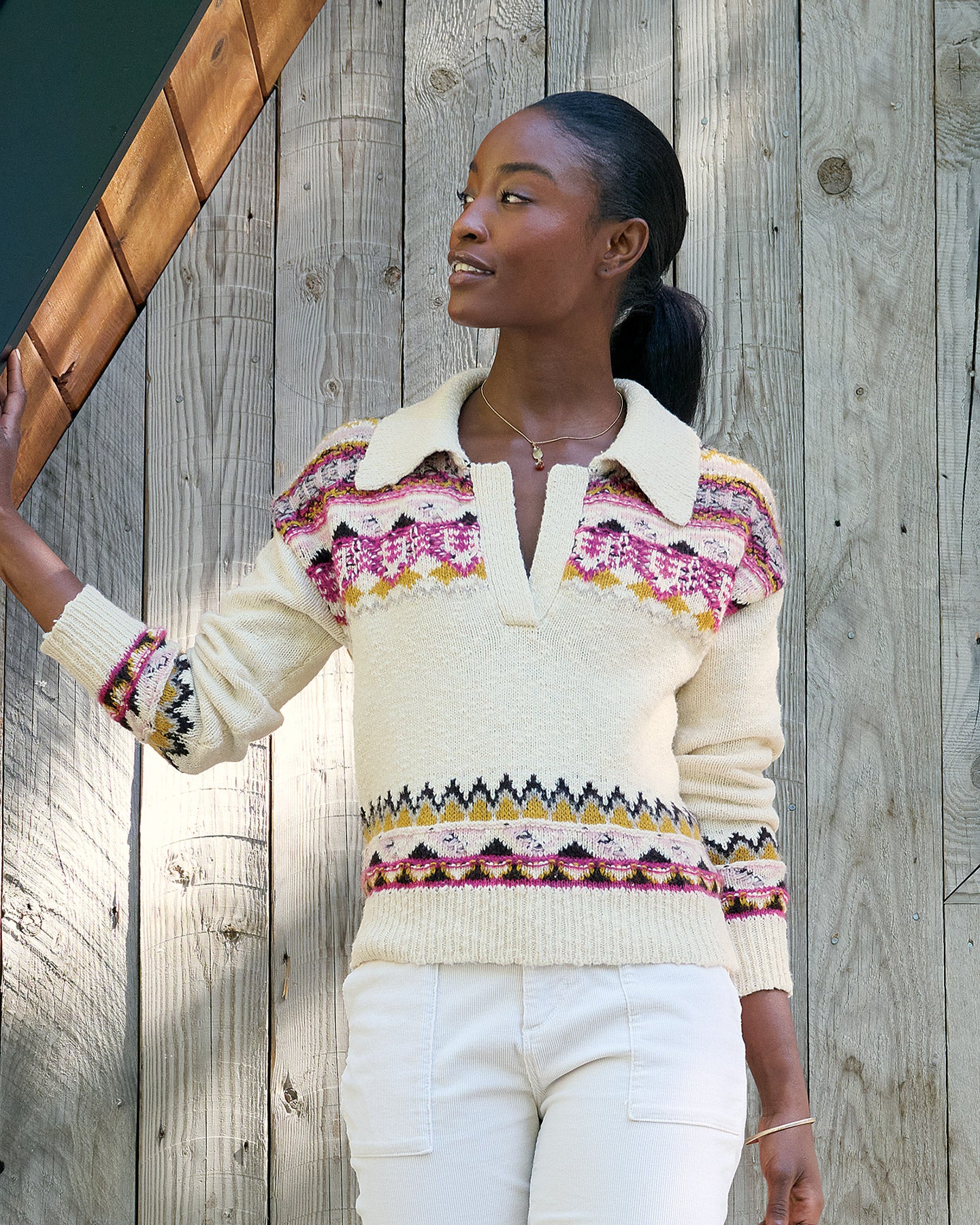 Calder Fair Isle Sweater, Petite