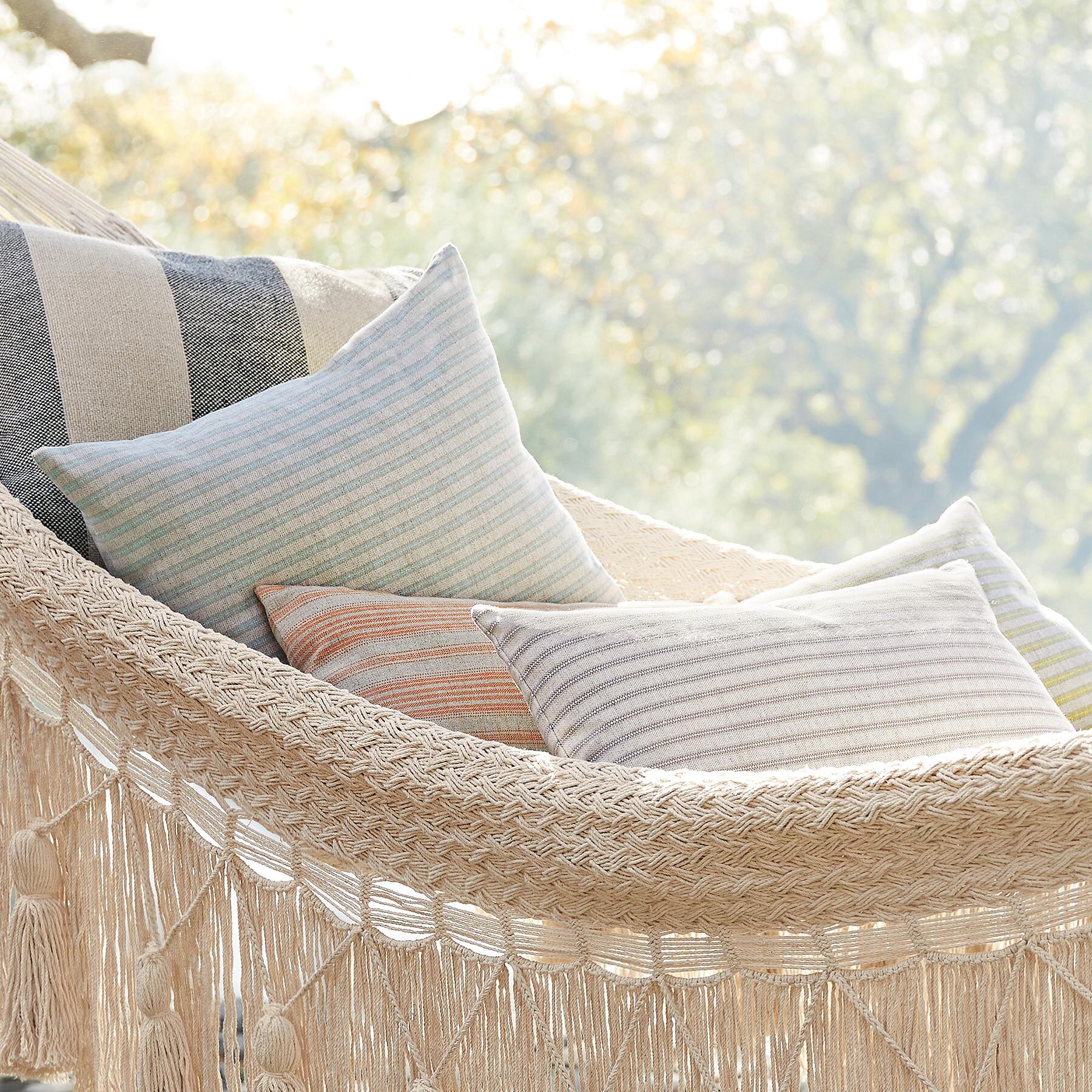 Outdoor Retreat Striped Pillow