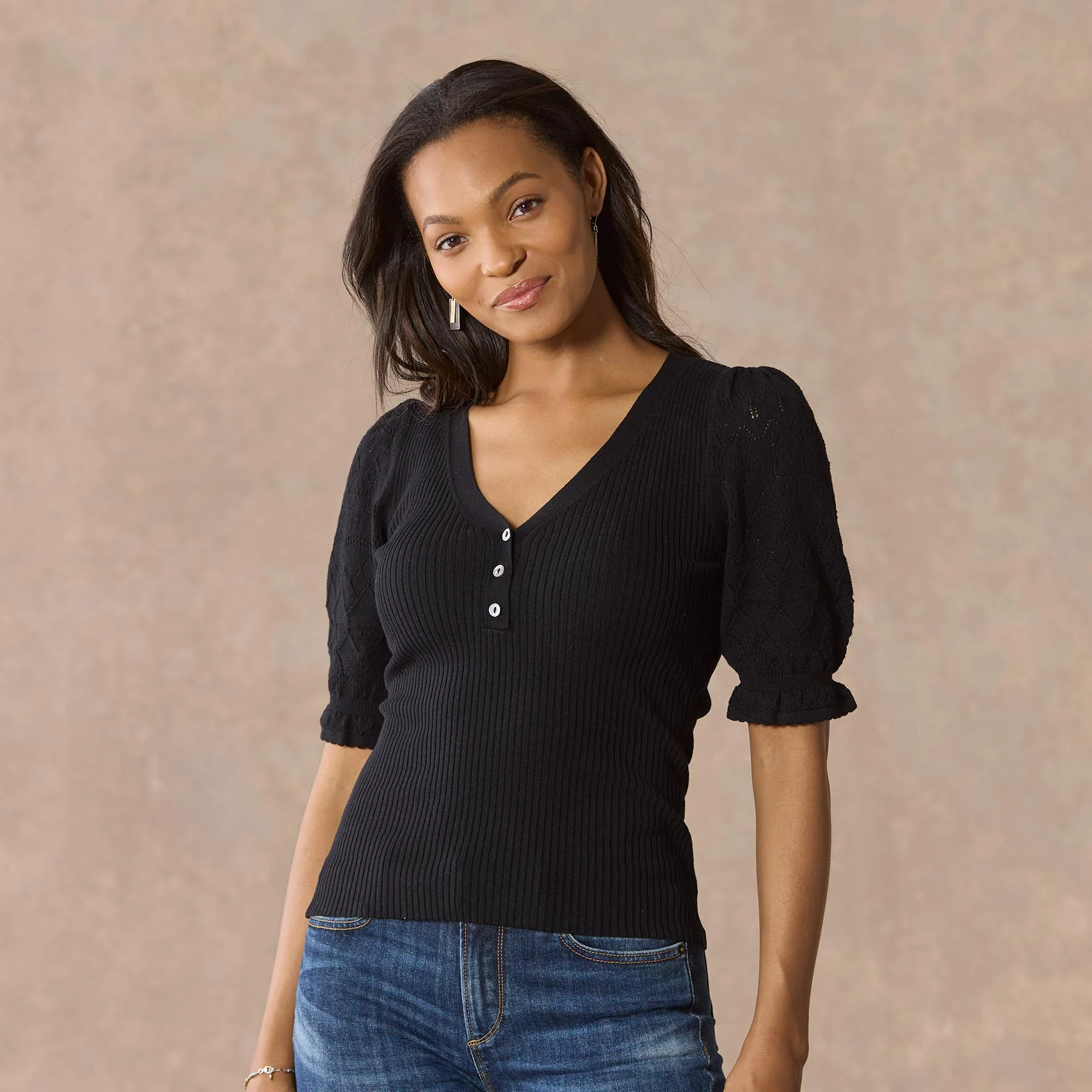 Twyla Stitch Sweater, Petite