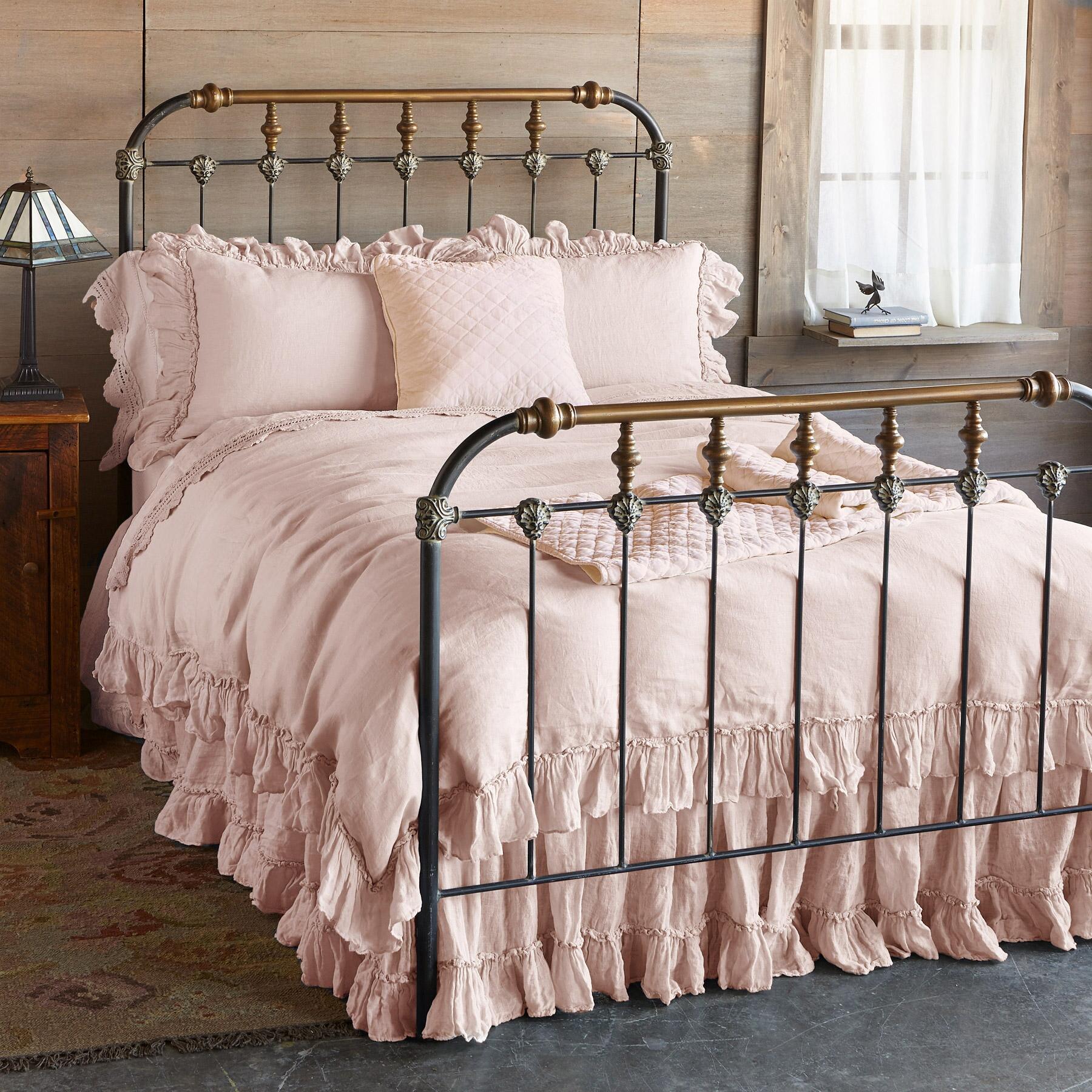 Gossamer Linen Ruffle Duvet Cover