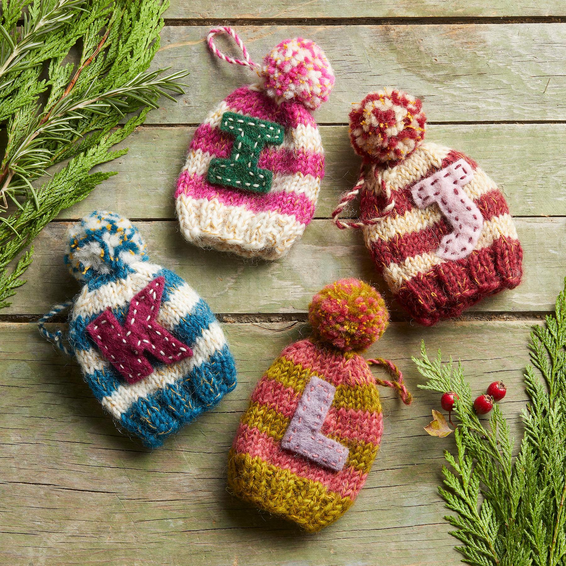 Pom Pom Letter Hat Ornament