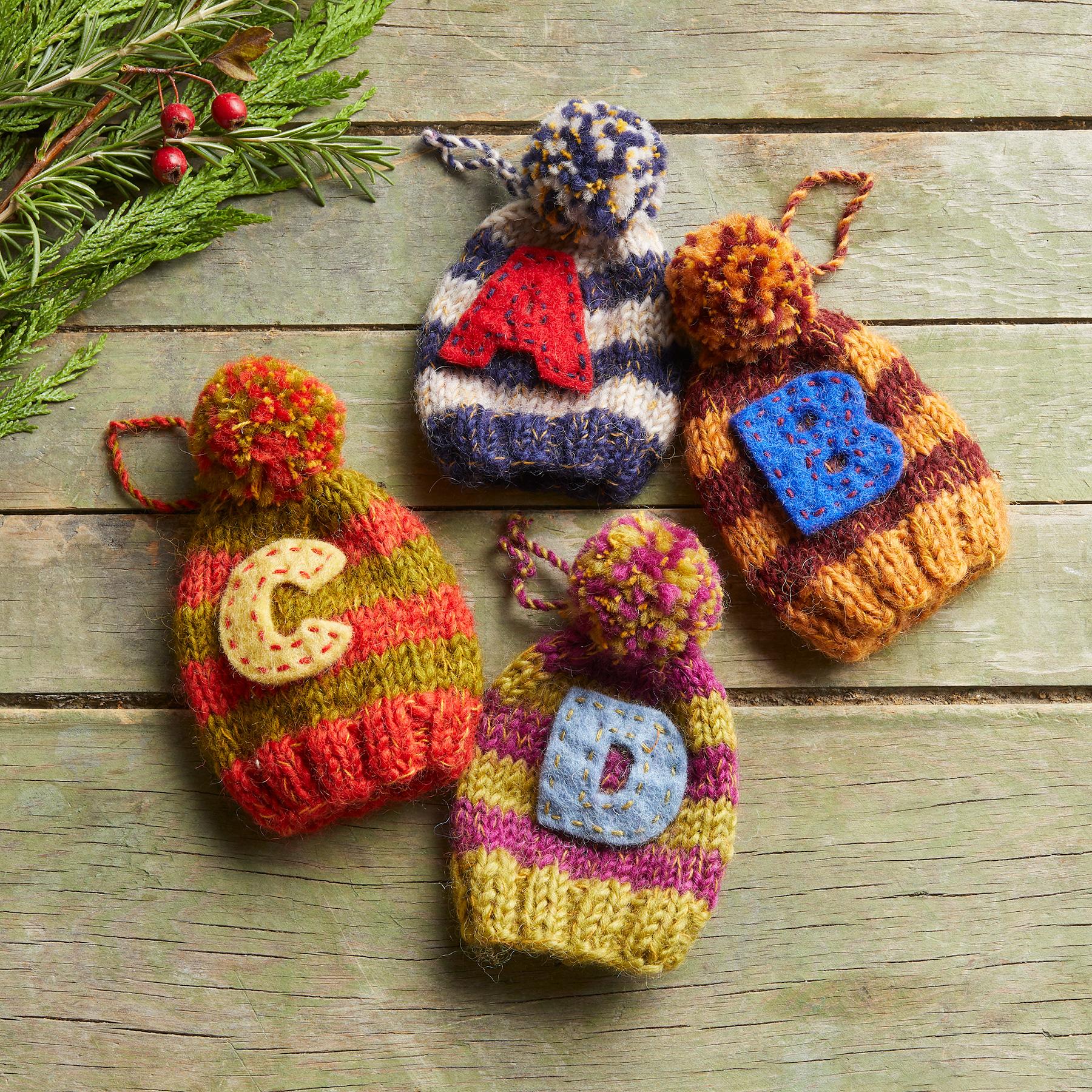 Pom Pom Letter Hat Ornament