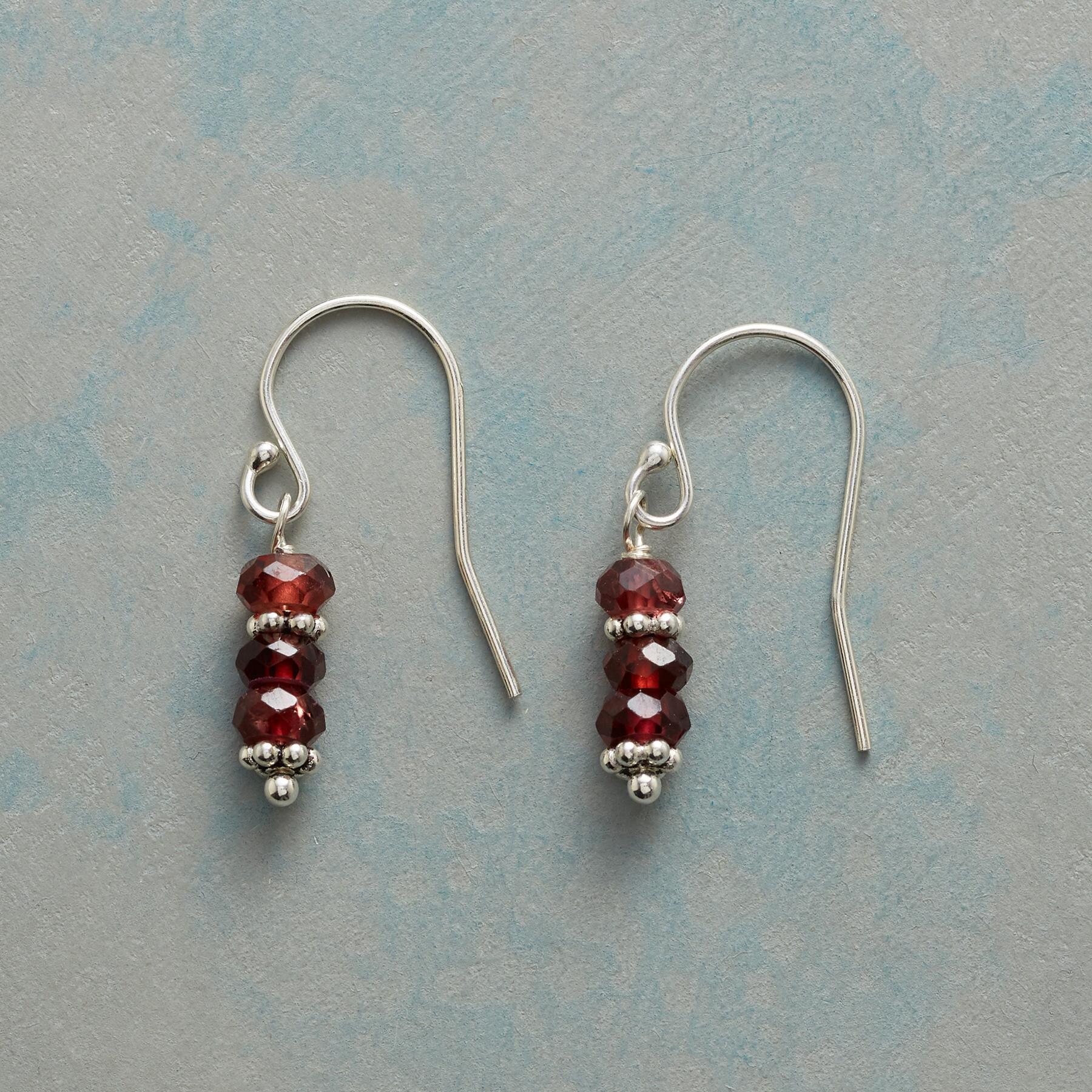 Two At A Time Garnet Earrings