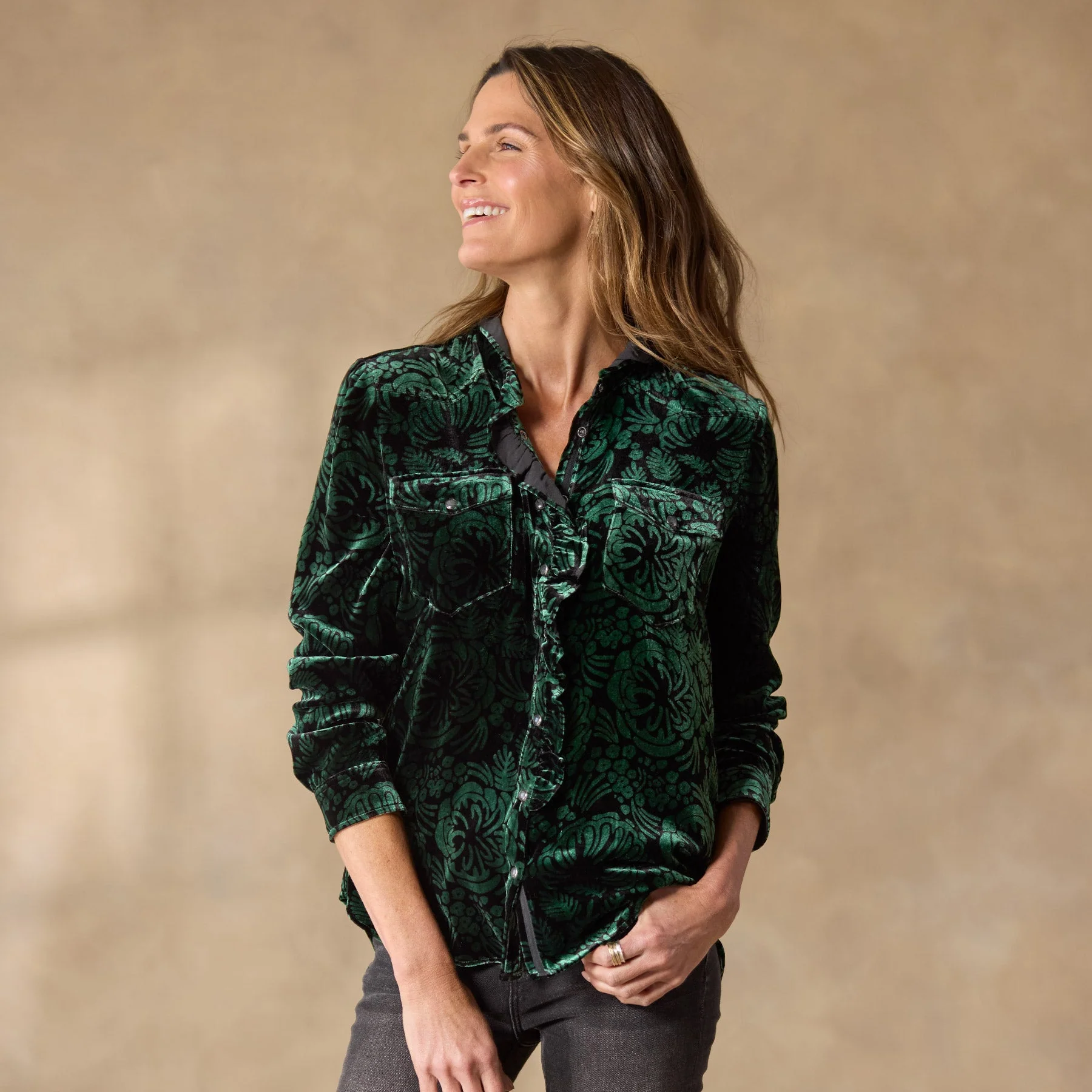 Gretel Vines Velvet Shirt