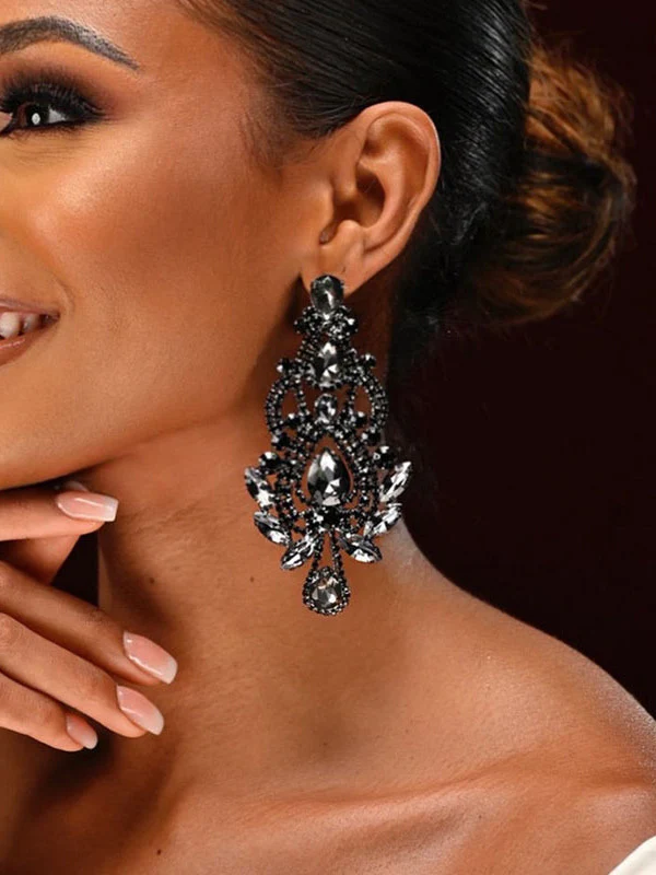 High-end Rhinestone Earrings Trendy Accessories Earrings - QUGEX