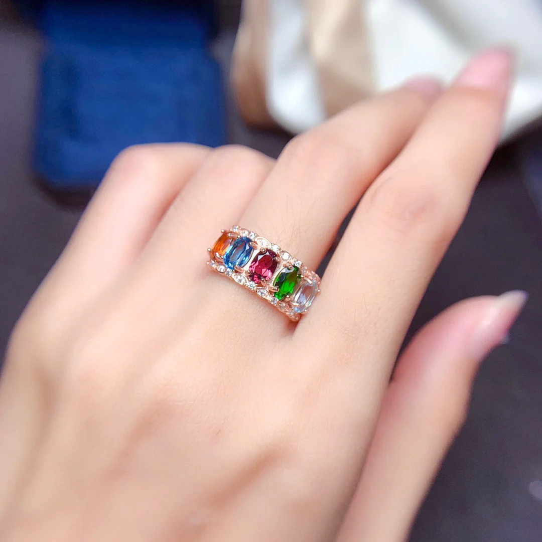 Stylish Colorful Crystal Rhinestone Ring - QUGEX