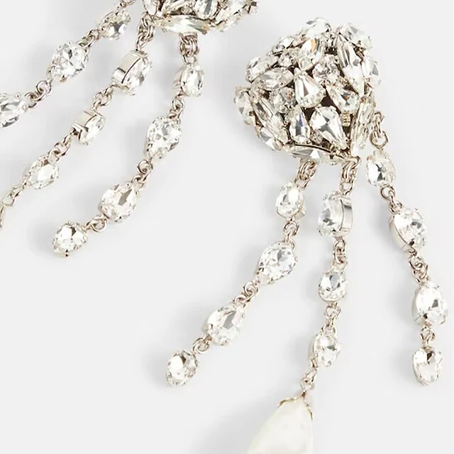 Women's Hoop Earrings Geometrical Heart Precious Luxury Sweet - QUGEX