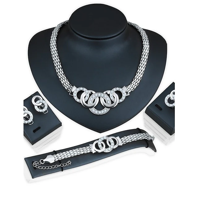 Jewelry Set For Women's Party Wedding Rhinestone - QUGEX