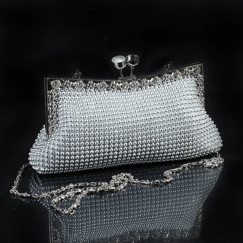 Cat's Eye Diamond-Encrusted Aluminum Sheet Clutch Bags - QUGEX