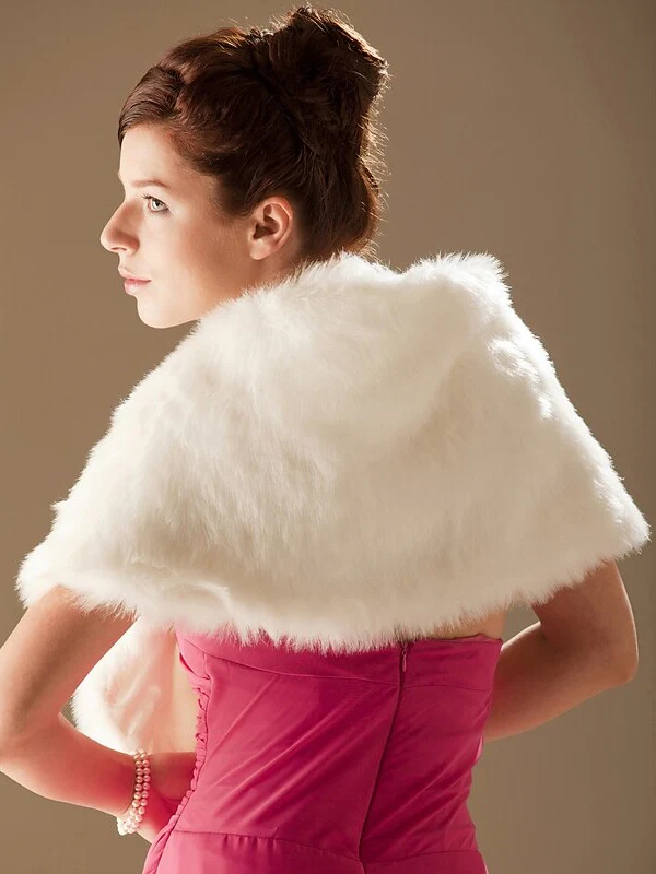 Women's Wedding Bridal Sleeveless Wrap/Shawls With Beading - QUGEX