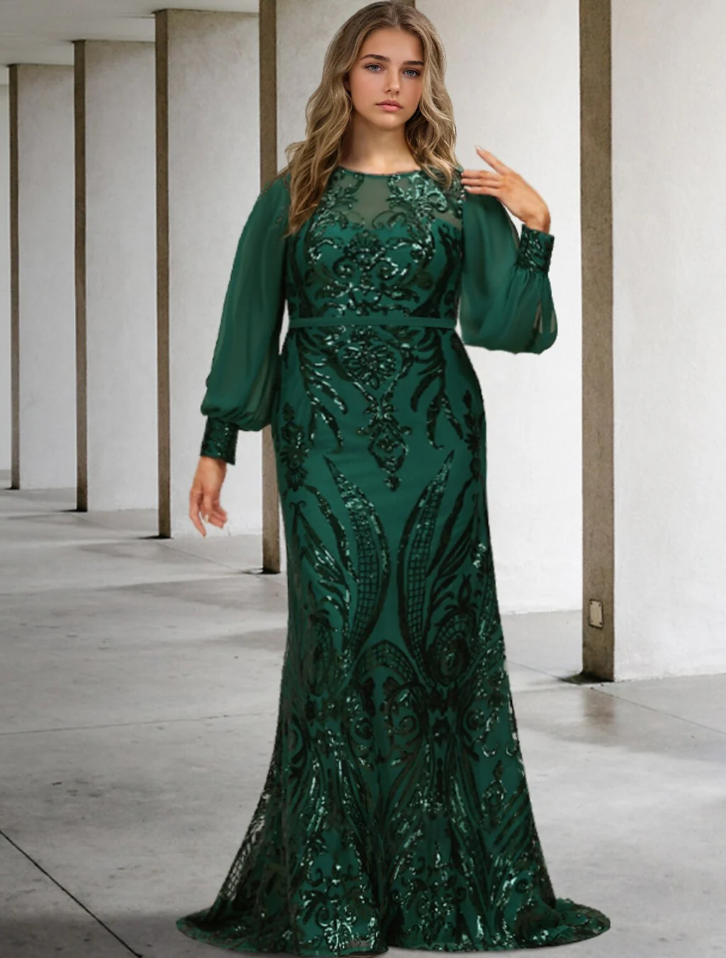Sheath/Column Mother of the Bride Dresses with Sequins - QUGEX