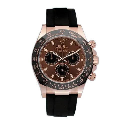 Rolex Daytona Men’s 40mm m116515ln-0041 Rubber Band Rose Gold-tone