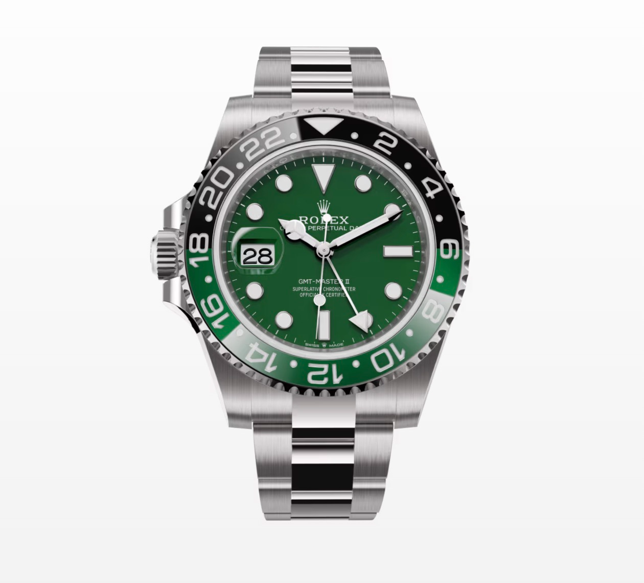 Superclone Rolex GMT-Master II 40 mm 126729VTNR Oyster “Absinthe”