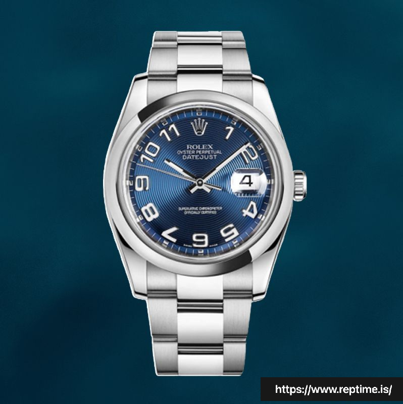 Rolex Datejust 116200BLCAO 36mm Men’s Silver-tone Oyster Bracelet Swiss Replica Wacthes