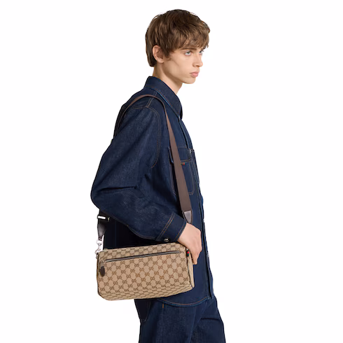 GG canvas small cylinder bag ‎834455FAEPT9753