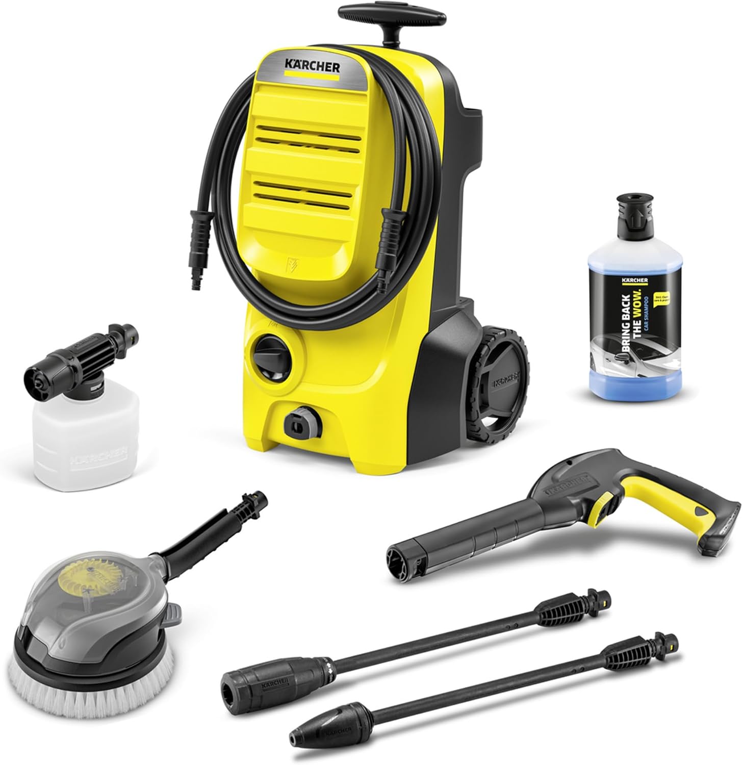 Kärcher myjka ciśnieniowa K 4 Power Control Flex Home, 130 bar, 420 l/h, powierzchnia: 30 m²/h, filtr wody, waga: 11,5 kg, pistolet ciśnieniowy, lanca rotacyjna, dysza strumieniowa, zestaw domowy