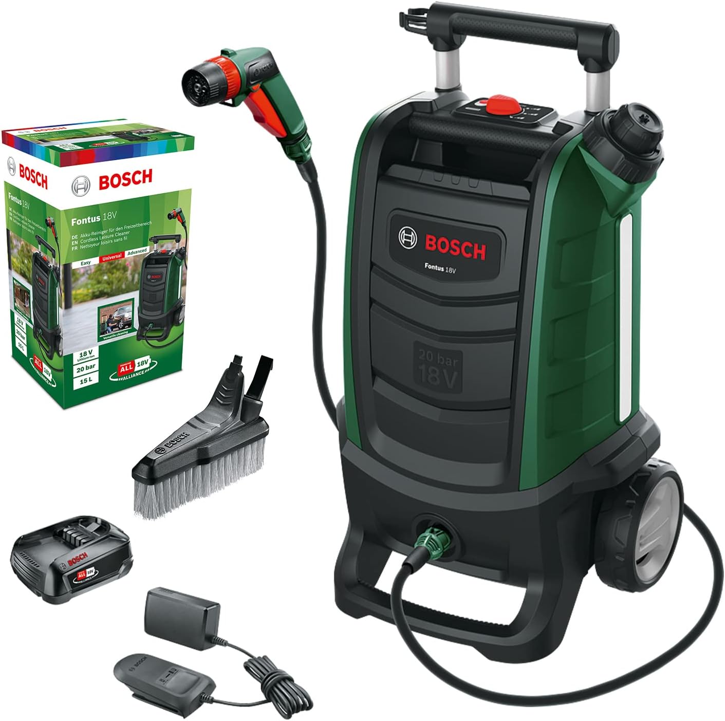 Bosch Fontus 18 V akumulator do czyszczenia na zewnątrz, 18 V, 18 V, w kartonie)