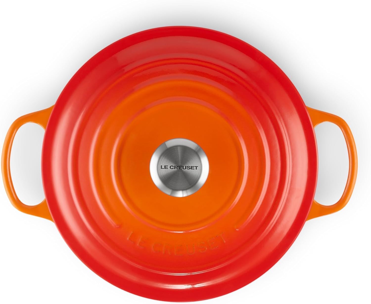 Le Creuset Signature żeliwne naczynie do pieczenia z pokrywką, Ø 26 cm, okrągłe, nadaje się do wszystkich rodzajów kuchenek i kuchenek indukcyjnych, pojemność: 5,3 l, 5,135 kg, kolor czerwony