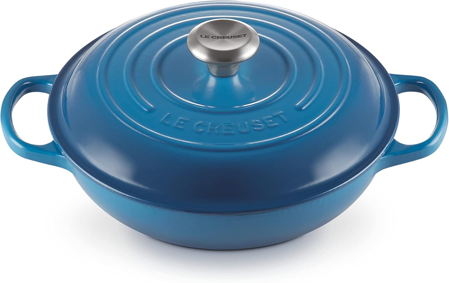 Le Creuset Signature żeliwny garnek Gourmet, okrągły, Ø 30 cm, 3,5 l, do wszystkich rodzajów kuchenek włącznie z indukcyjnymi, 5,55 kg, czerwony piec