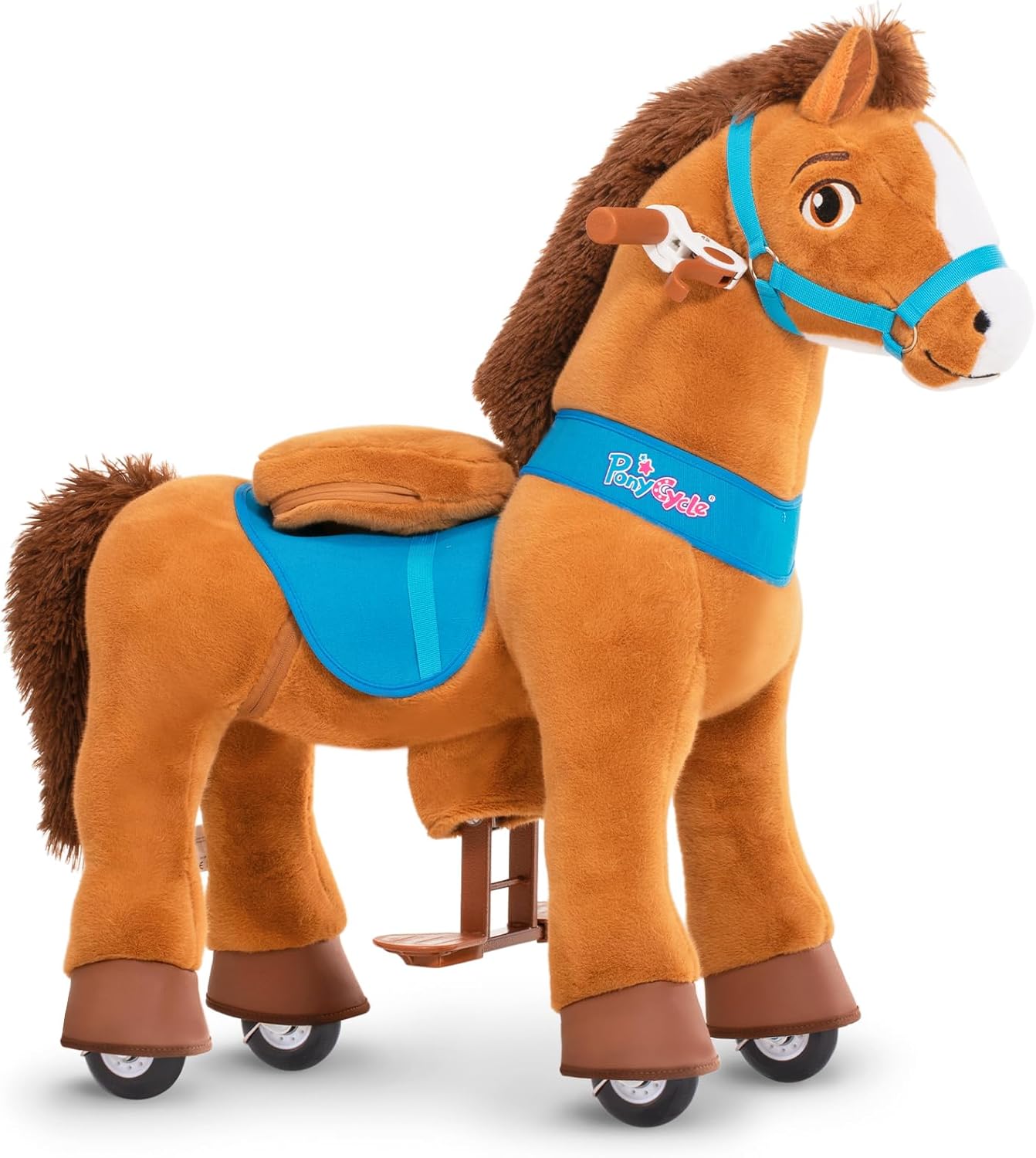 PonyCycle 2023 Nowy Model E Jednorożec do Jazdy na Mechanicznym Chodzącym Jednorożcu z Hamulcem (Fioletowy/Rozmiar 4 dla Dzieci w Wieku 4-8 Lat) Hulajnoga dla Maluchów do Jazdy na Koniu - E413