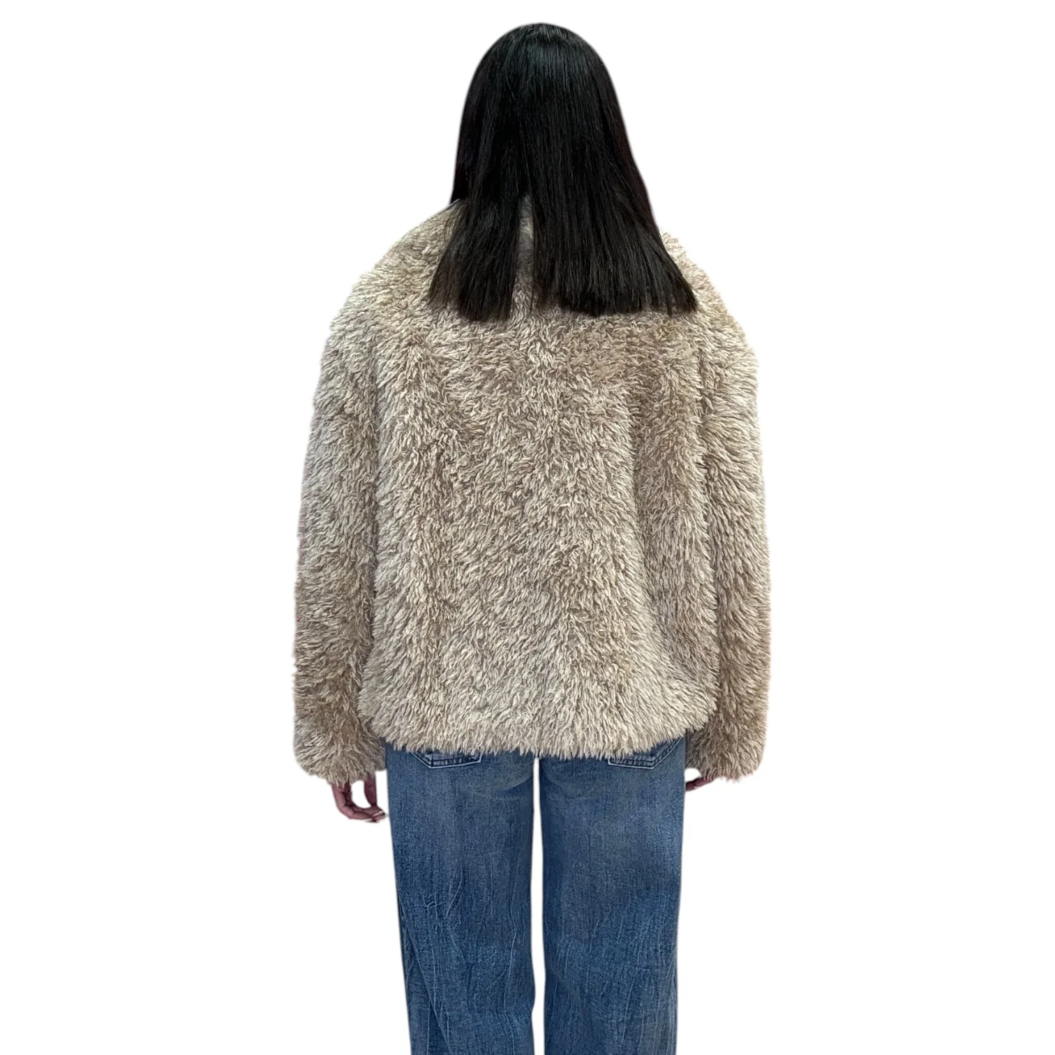 Faux Fur Shawl Collar Jacket