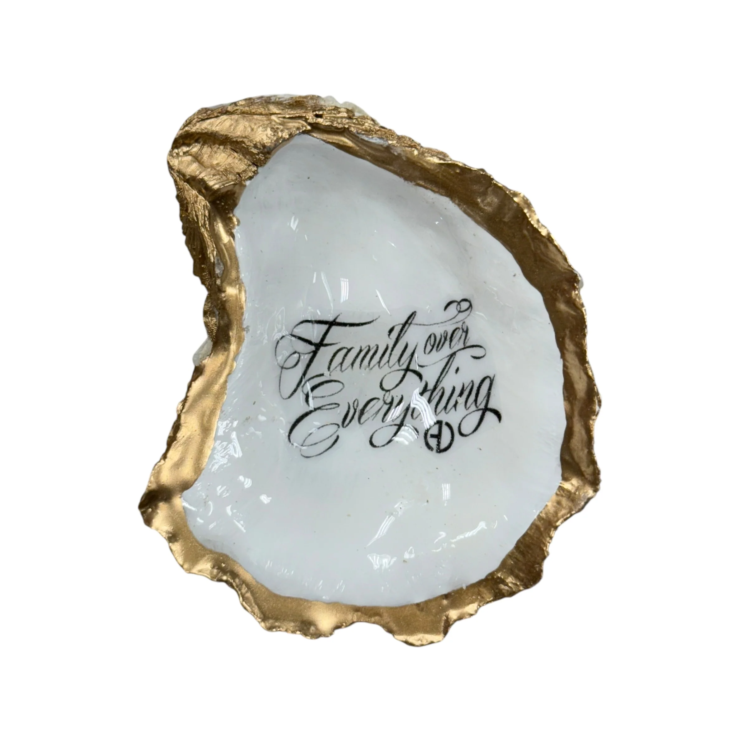 Family Over Everything® Oyster Trinket Dish
