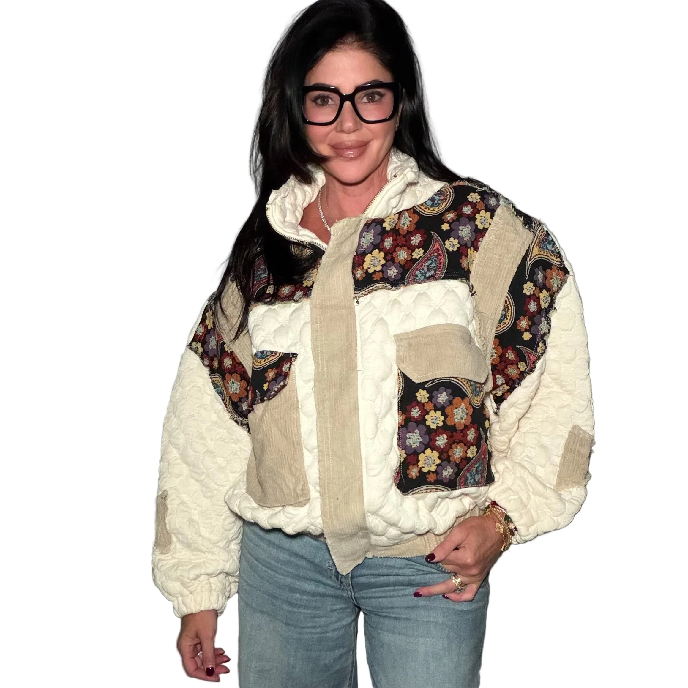 Winter Garden Quilted Floral Jacket