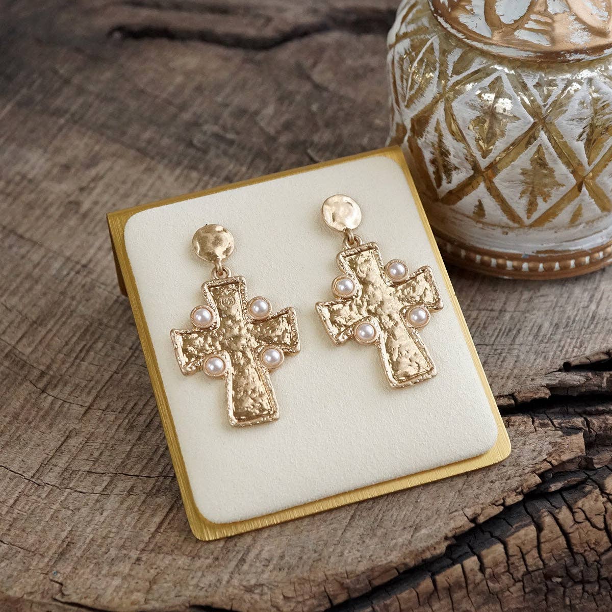 Byzantine Spirit Cross Earrings