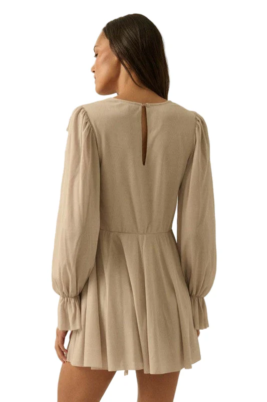 Cascading Ruffle Romper – Stone