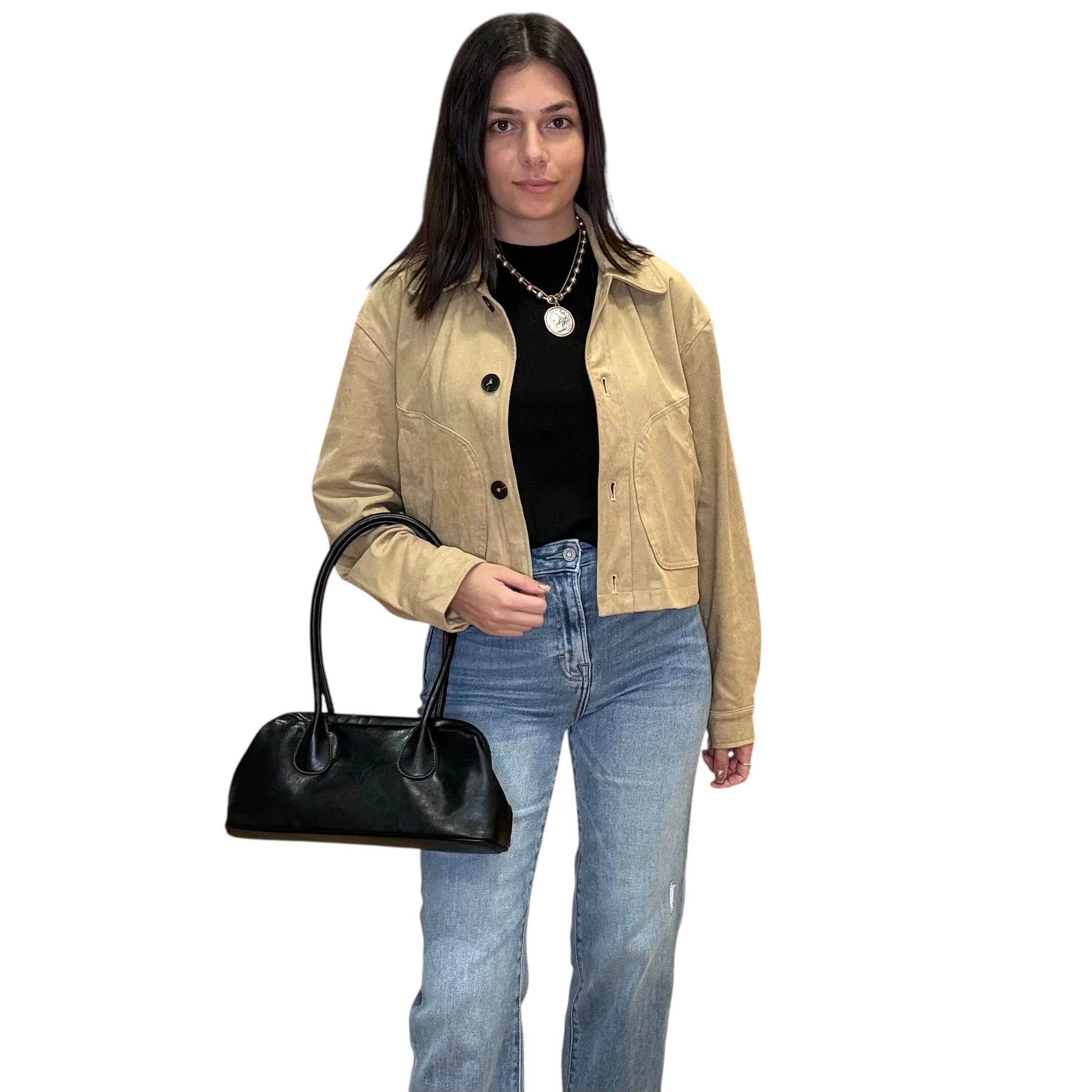 Camel Suede Pocket Jacket