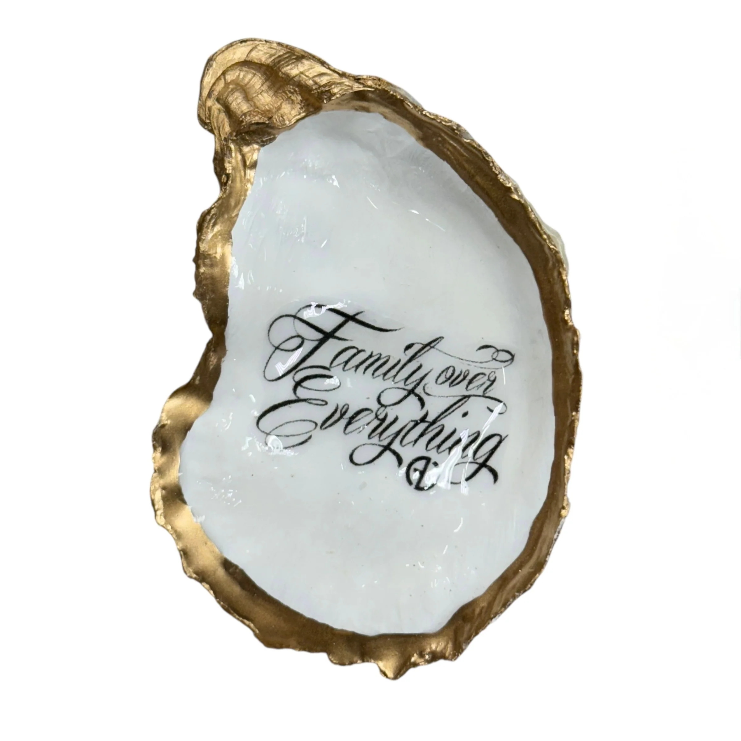 Family Over Everything® Oyster Trinket Dish