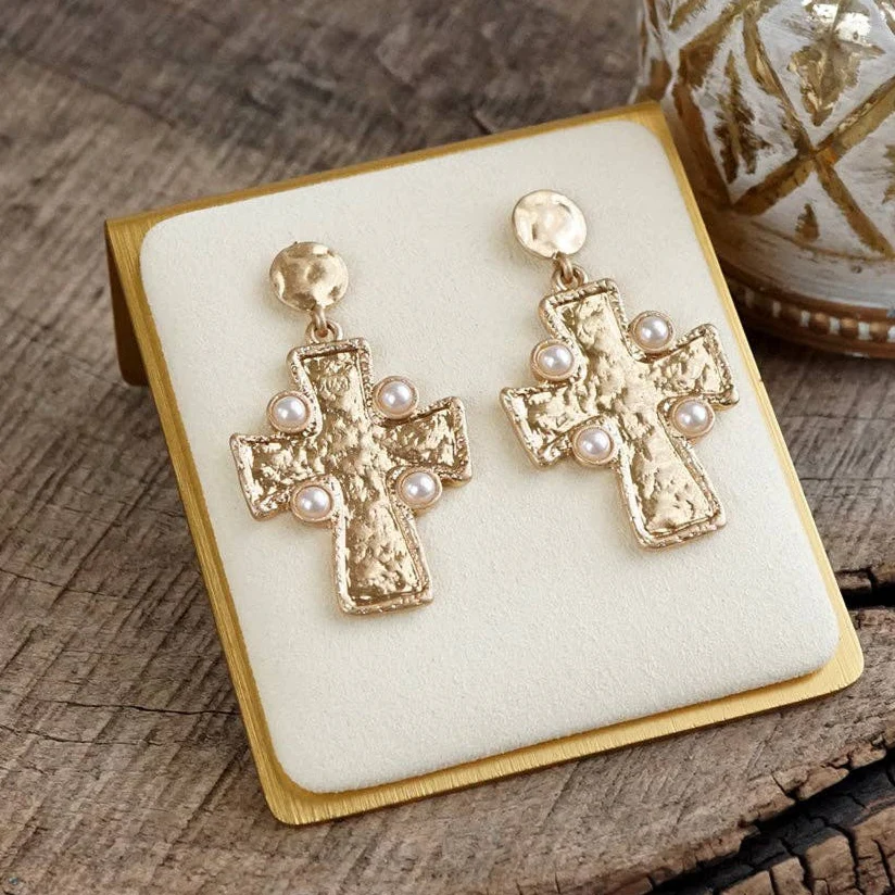 Byzantine Spirit Cross Earrings