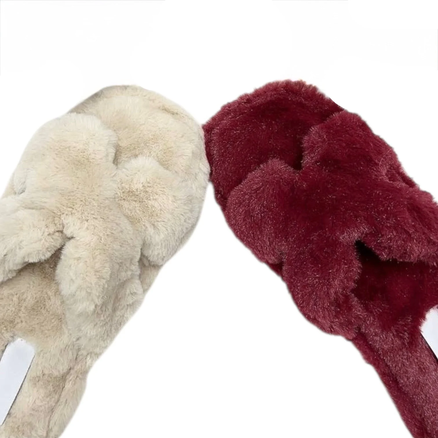 Cozy Furry Slide Sandals - Sand