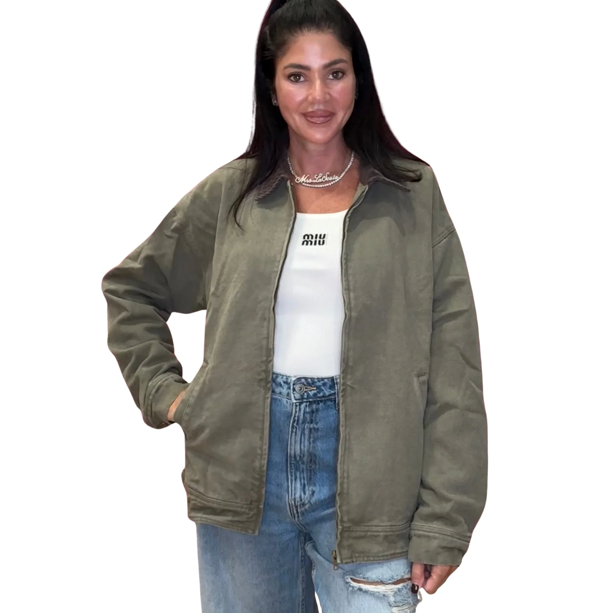 Vintage Olive Corduroy Barn Jacket