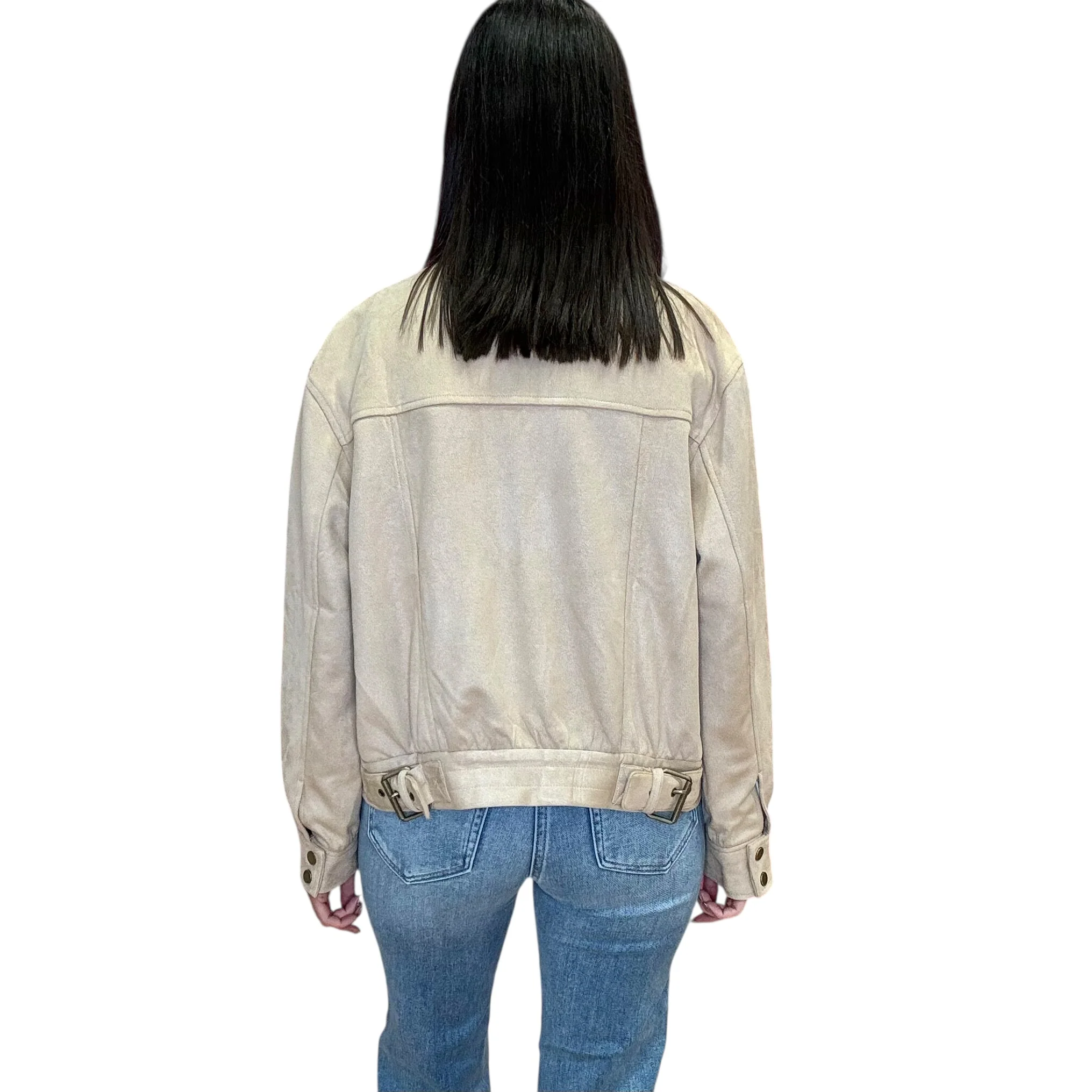 Taupe Suede Pocket Jacket