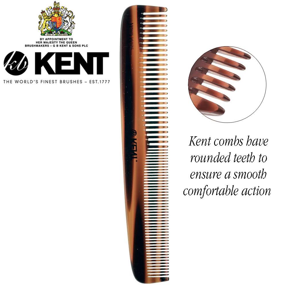 Kent 9T 7.5 inch Handmade Dresser Comb Coarse / Fine Toothed Men Women ...