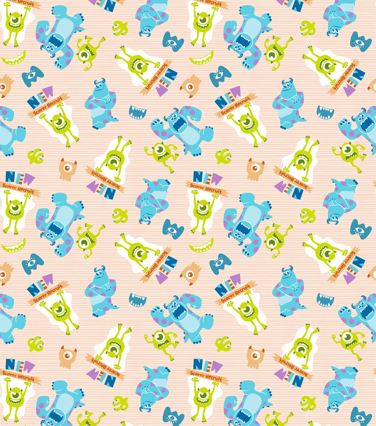 Monsters Inc New Scarer Disney Cotton Fabric