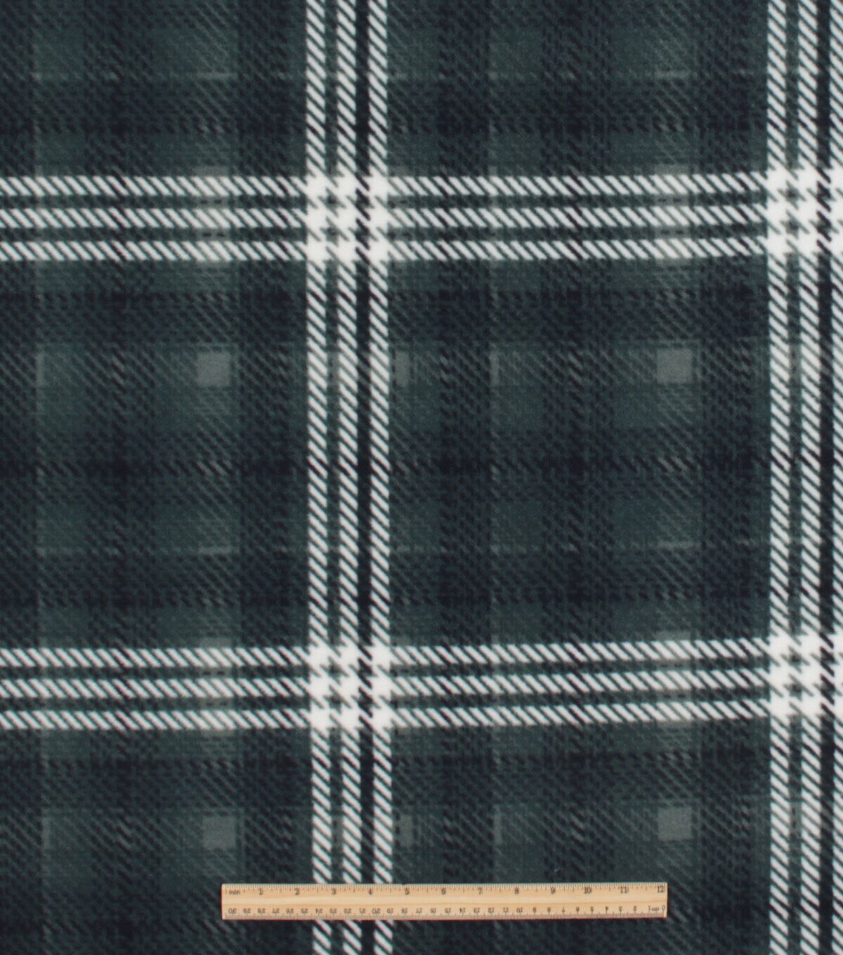 Green Sweater Plaid Anti Pill Fleece Fabric