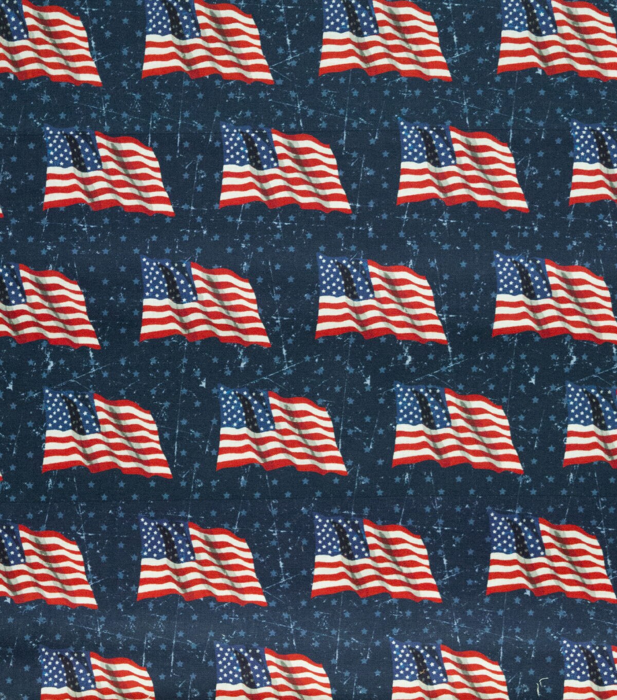 US Flag Patriotic Cotton Fabric