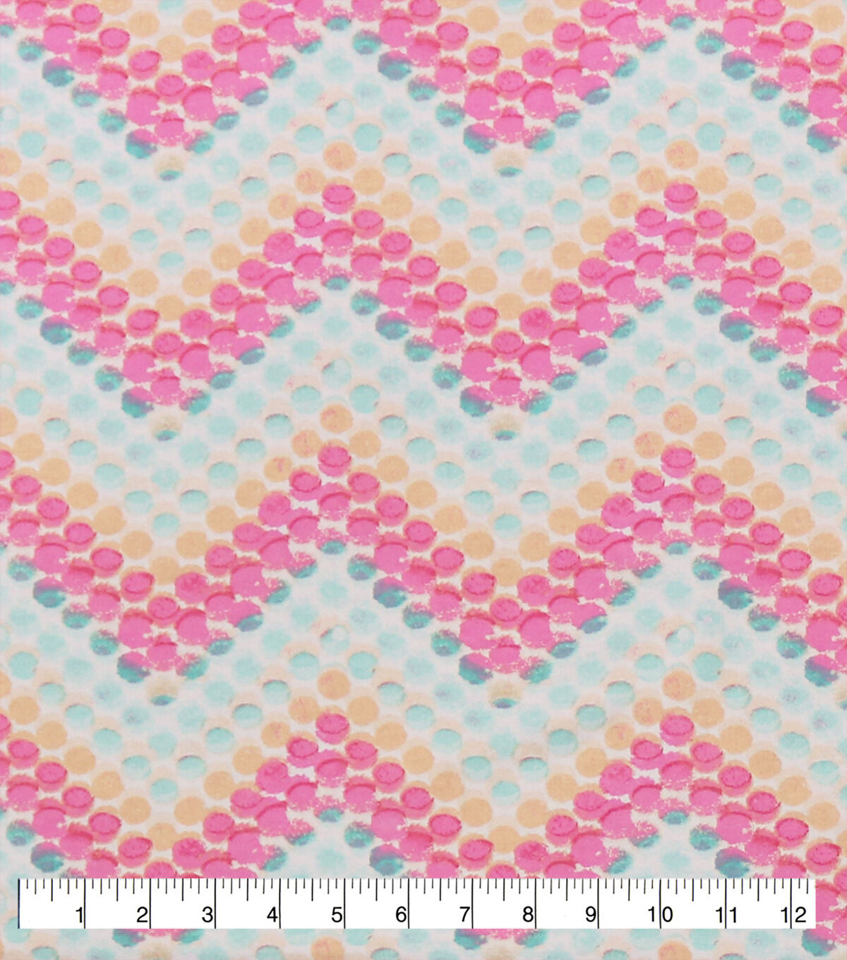 Dot Chevron Super Snuggle Flannel Fabric
