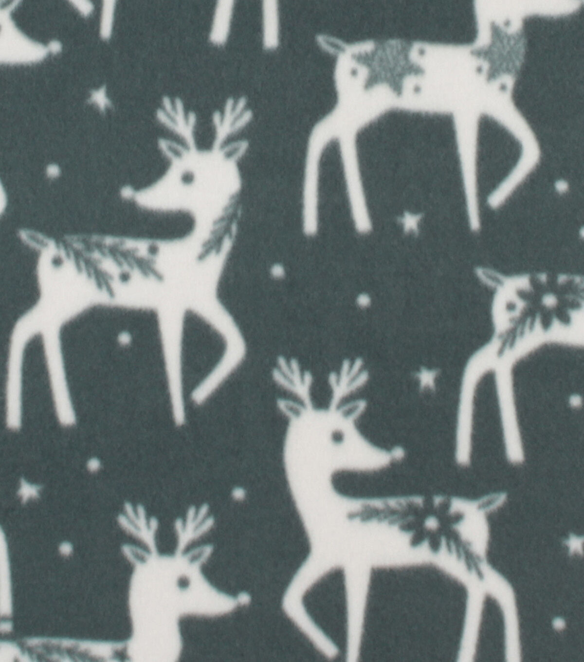 Green Deer Icons Blizzard Fleece Fabric