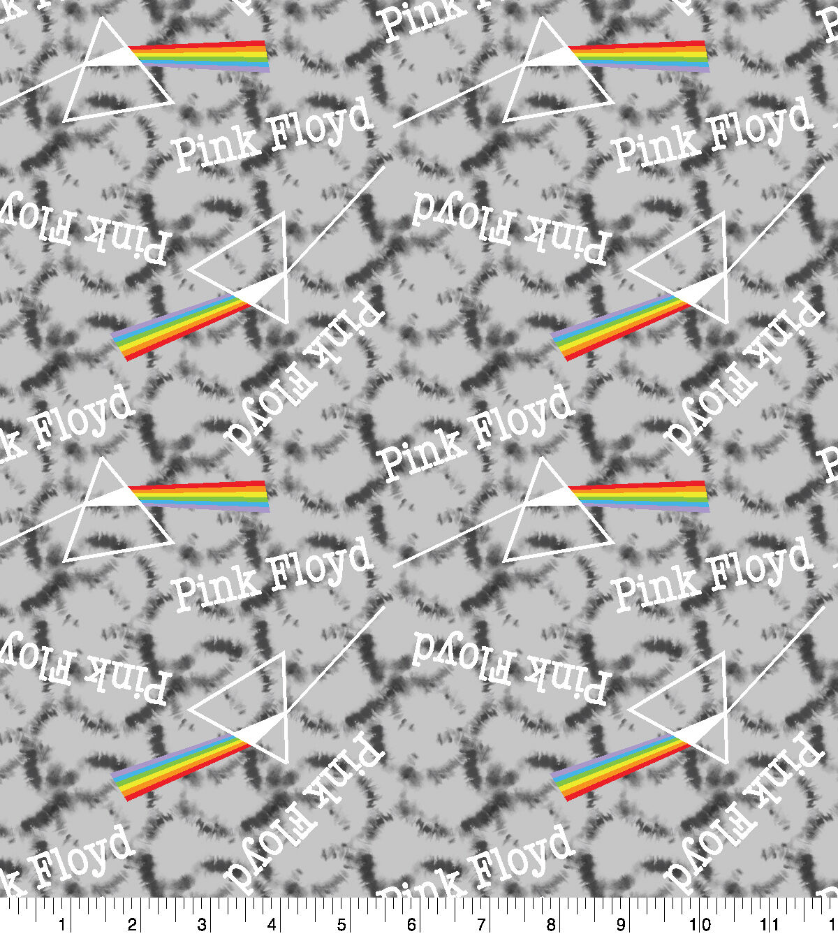 Pink Floyd Tye Dye Dark Side Cotton Fabric