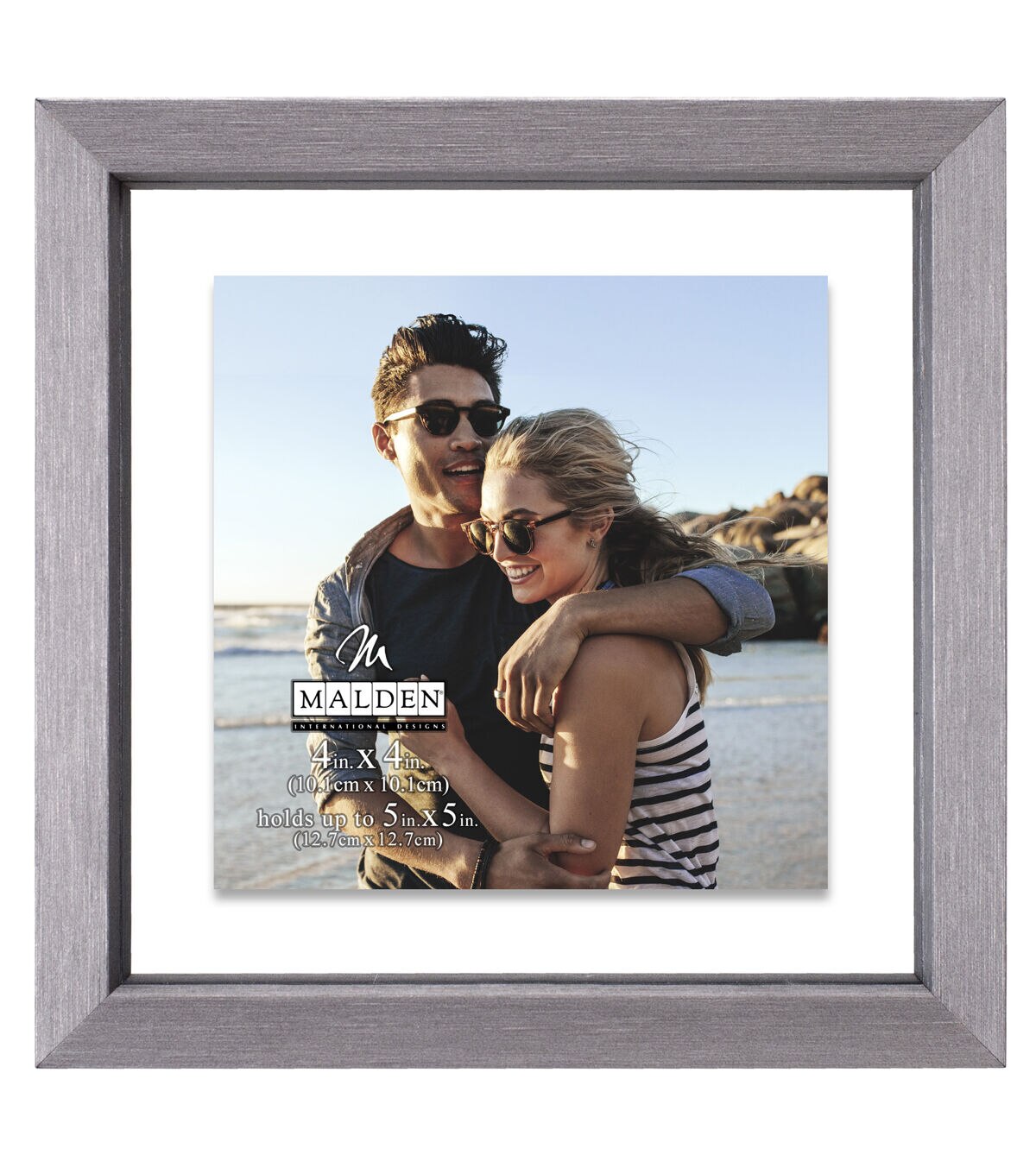 Malden 4 Gray Deep Floating Glass Tabletop Picture Frame