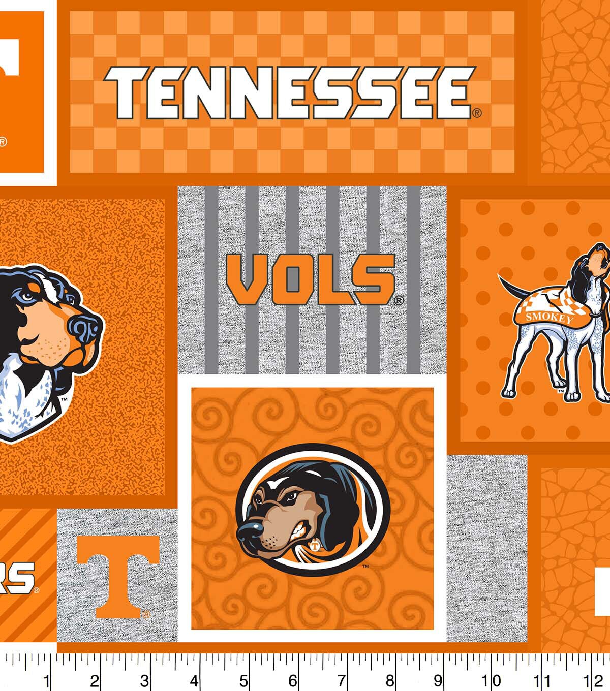 University of Tennessee Volunteers Fleece Fabric College Patch