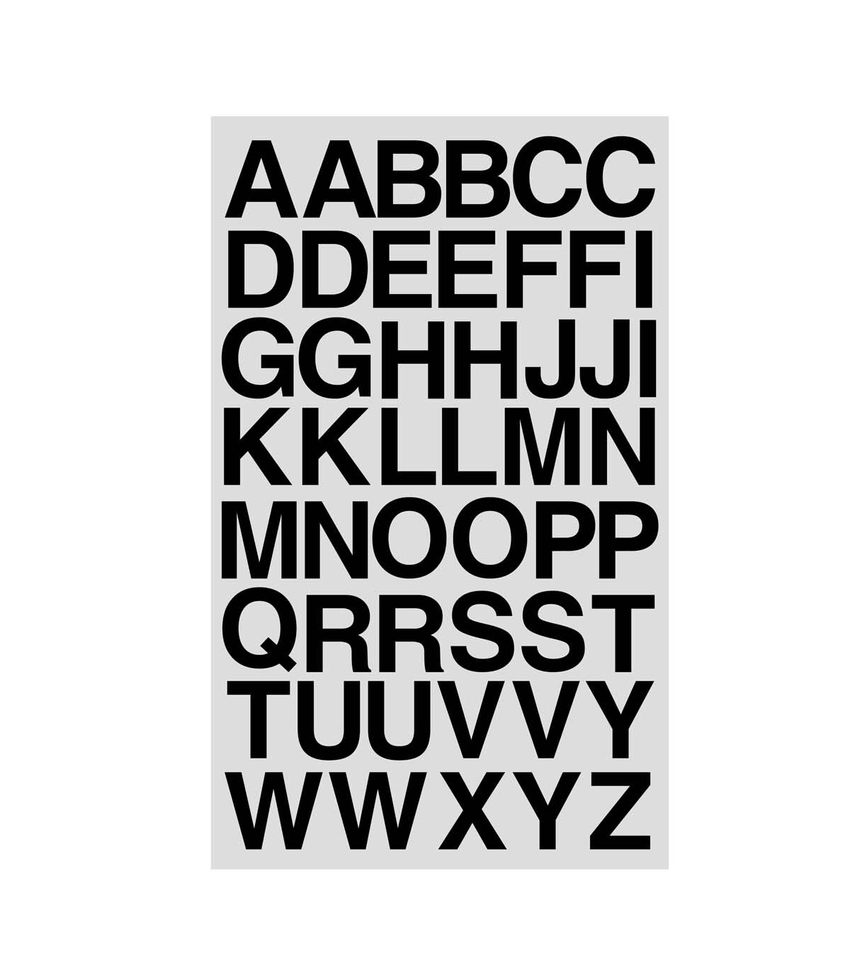 1 Black Block Iron On Letters 1 Sheet by hildie & jo