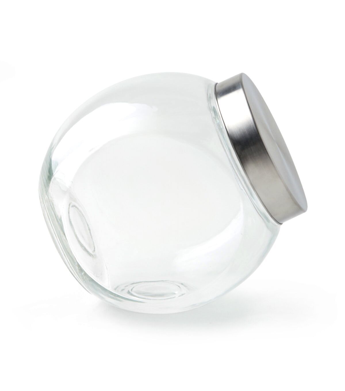 7 Round Tilted Glass Jar With Lid by Park Lane