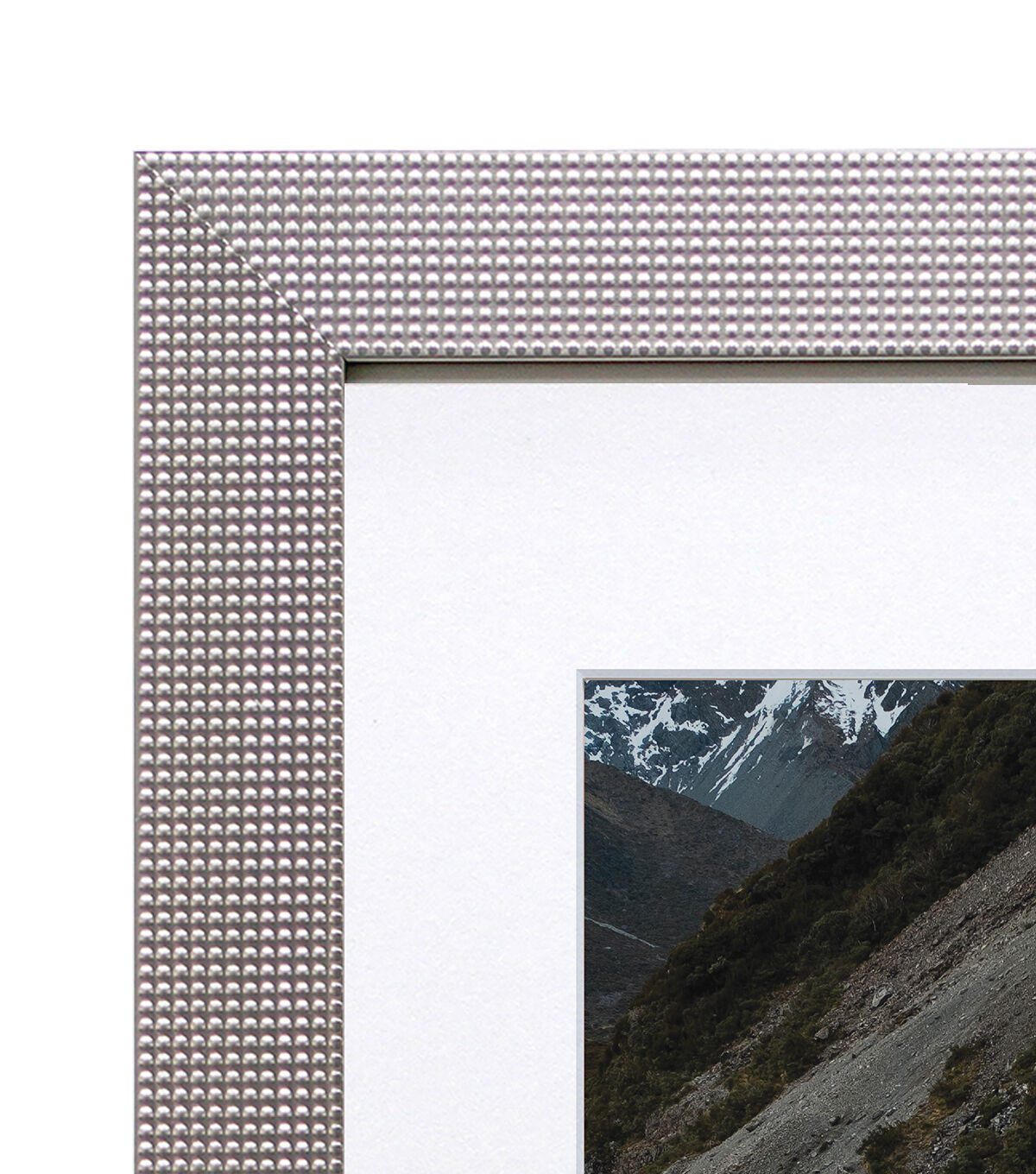 BP 16x20 Matted to 11x14 Silver Bump Wall Frame