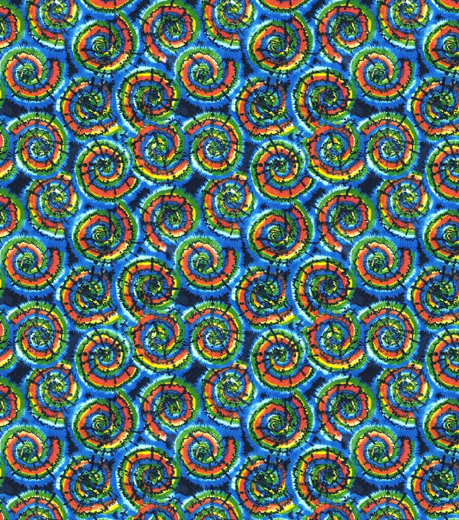 Swirl Tie Dye Multi Super Snuggle Flannel Fabric