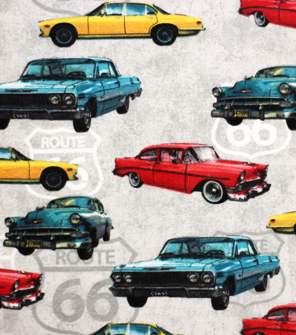 Old Cars Super Snuggle Flannel Fabric