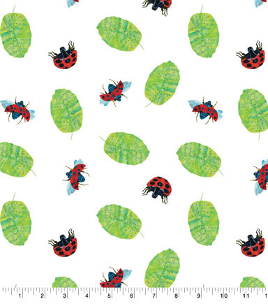 Eric Carle Ladybug With Leaf Cotton Fabric